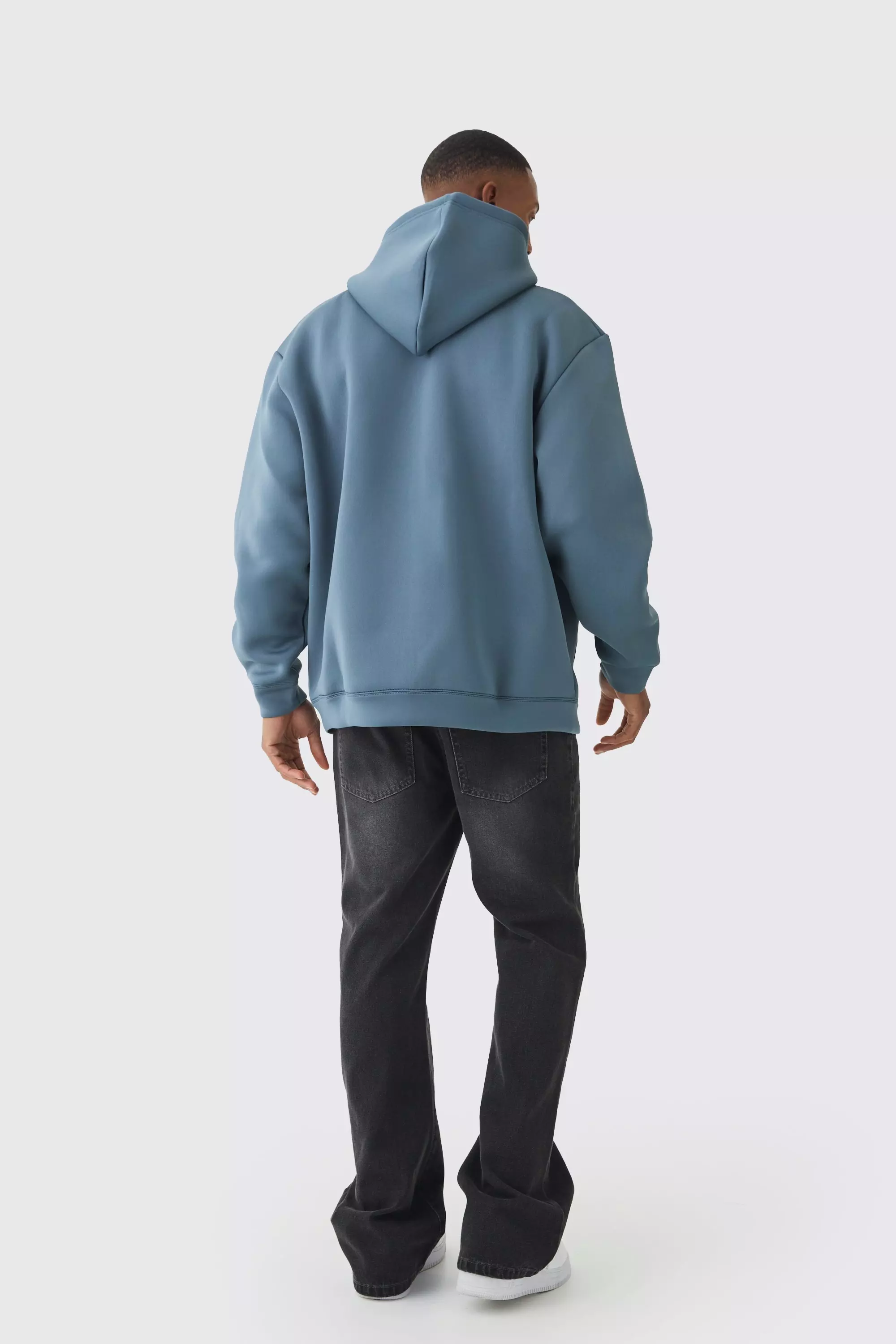 Boohooman discount blue hoodie